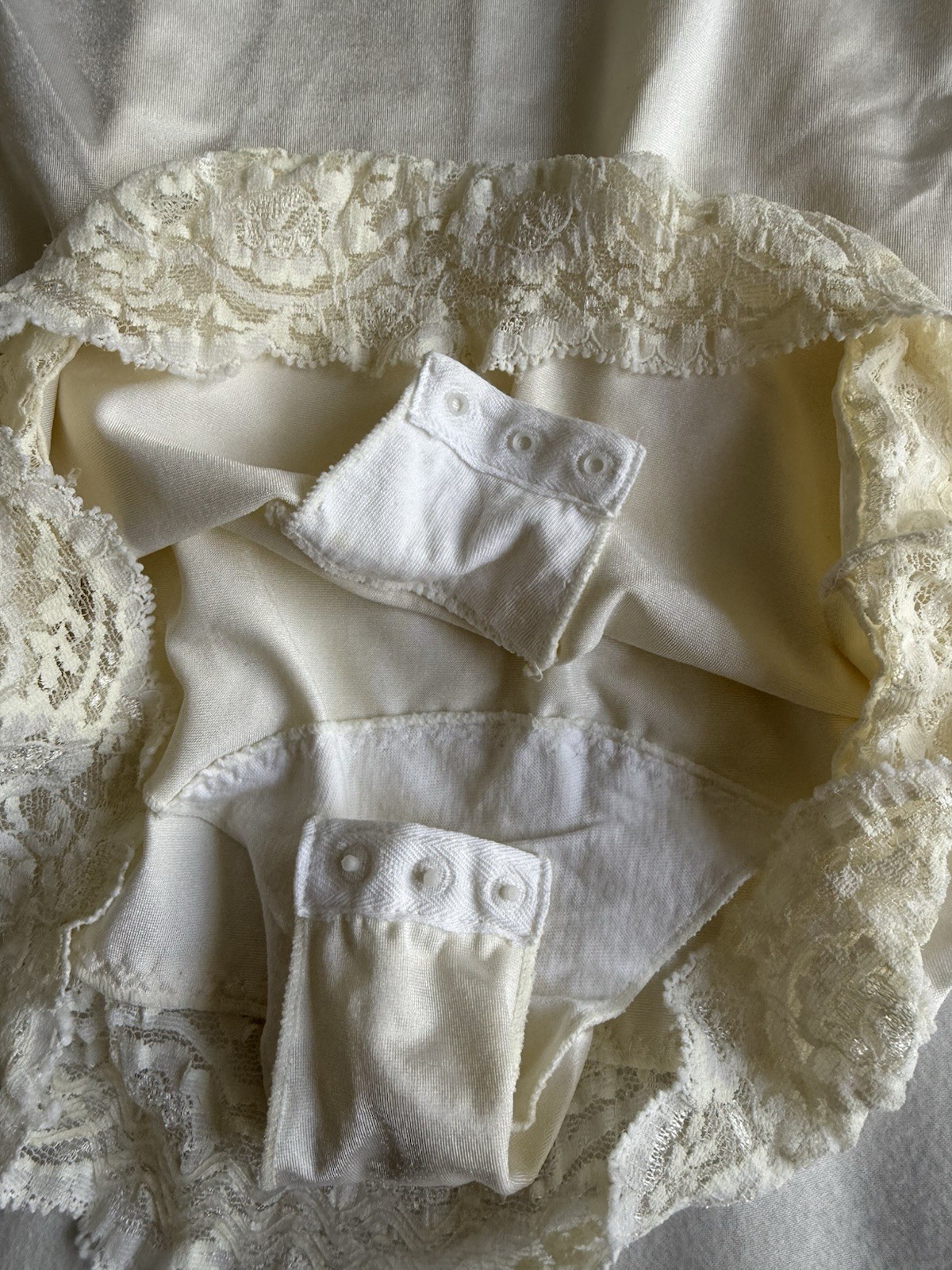 Vintage 90s Underwire Mini Dress Shapewear Bridal Bodysuit Lace Trim Romantic