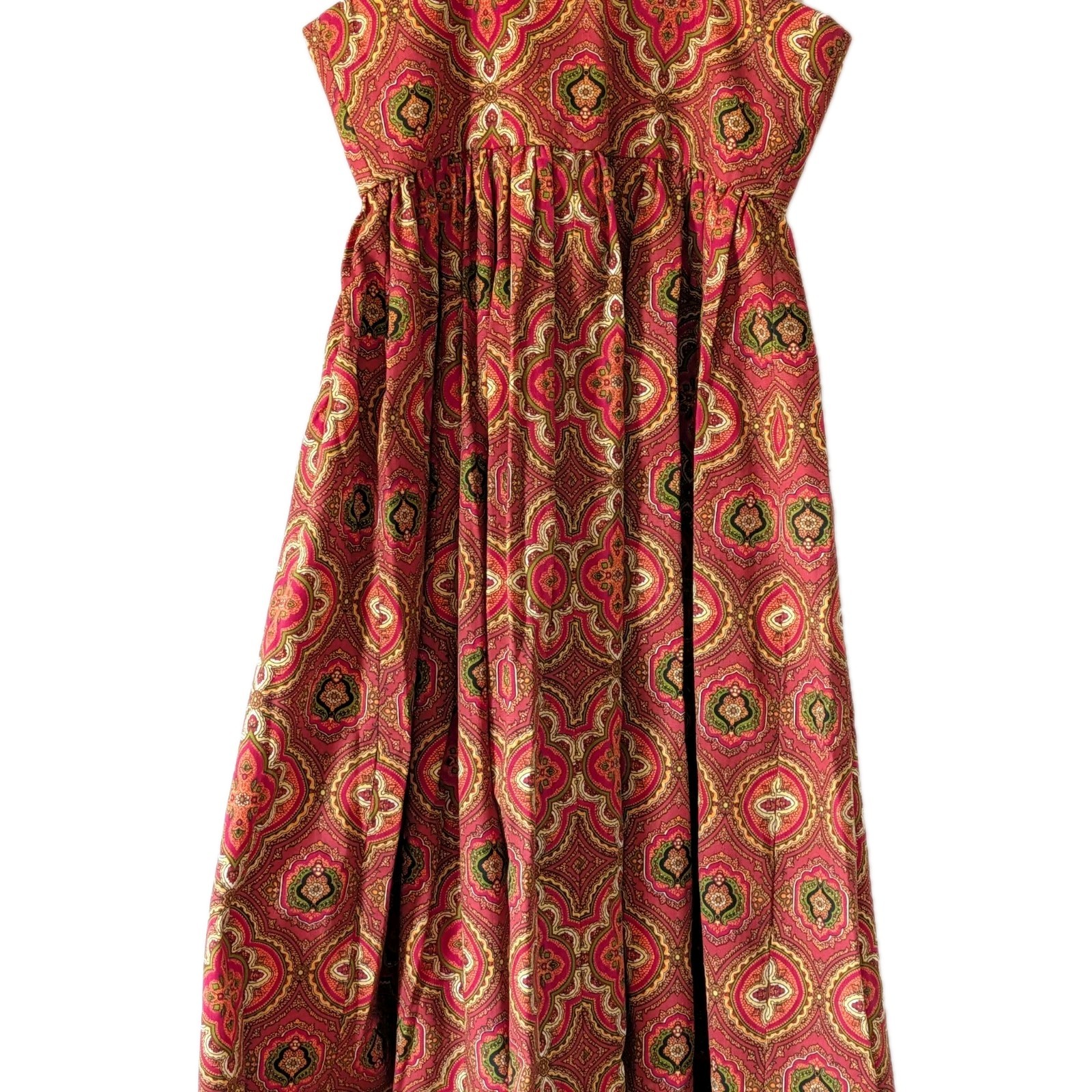 Vintage 1970s With Original Label „Handmade By Linda” Pinafore Long Dress