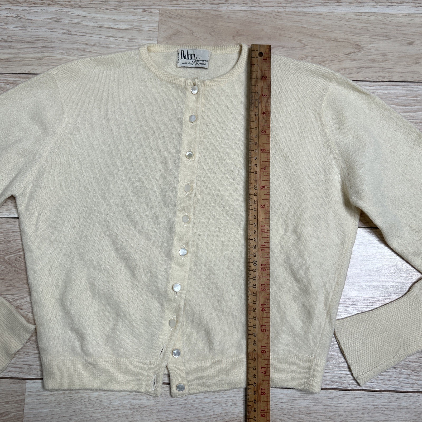 Vintage 50s Dalton 100% Virgin Cashmere Cardigan Sweater Womens WPL11765 Small