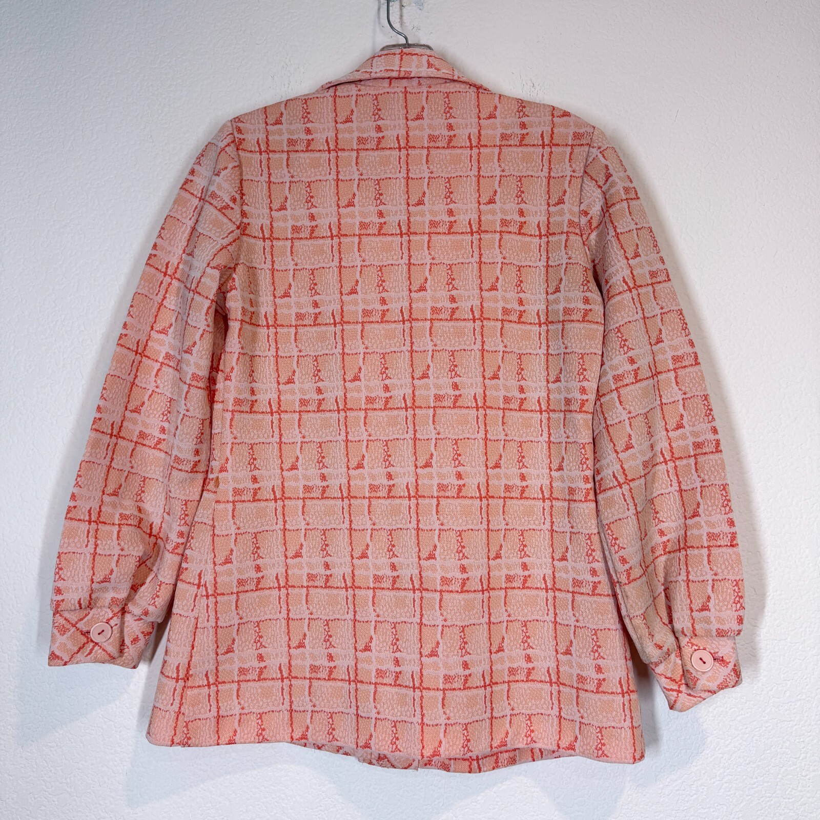 Vintage Pants Suit Medium Orange 2 Piece Set Blazer Jacket Retro