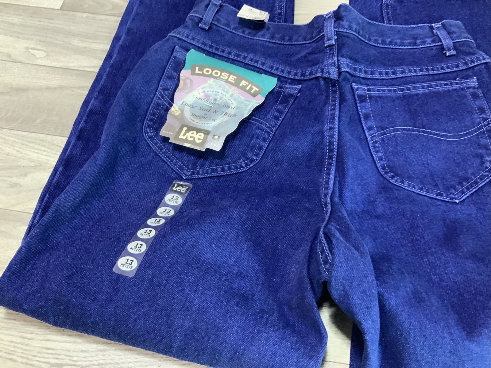NWT Lee Jeans Junior Size 13 Petite Straight Leg Women’s 32×28 Vtg Loose Fit