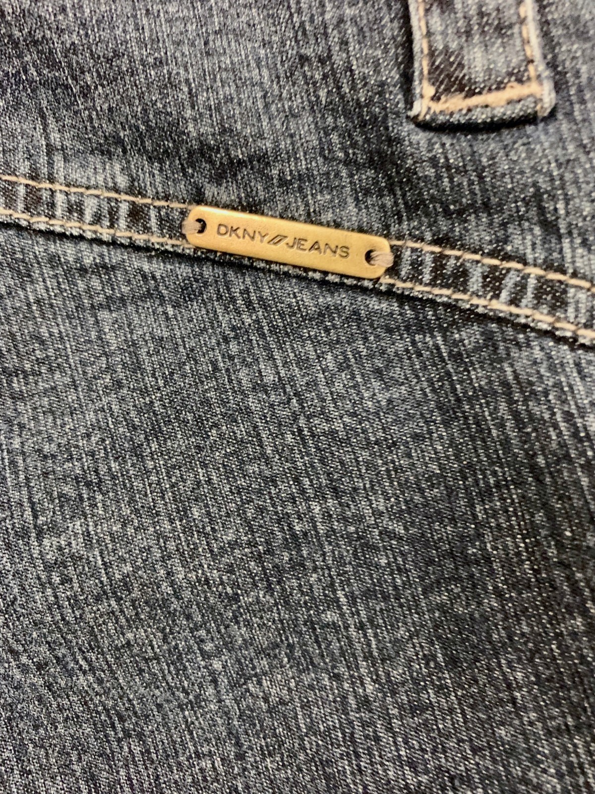 NWOT DKNY Jeans 2003 Denim Sample Button Fly Zip Hem 32×35 RARE