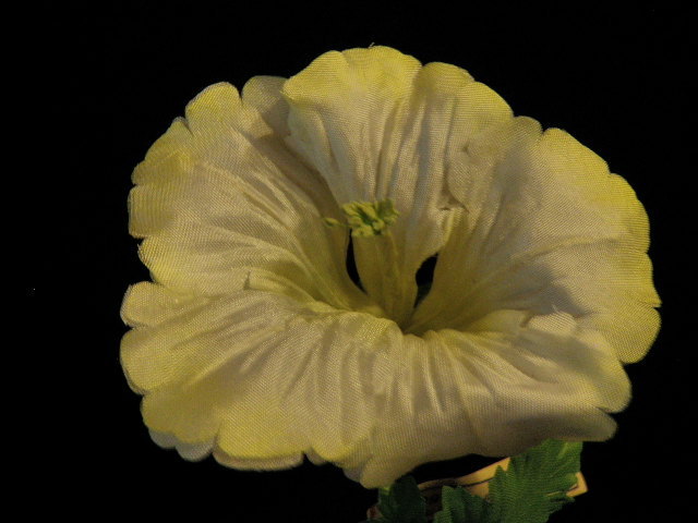 Vtg Millinery Flower White Hibiscus 3.5″ all Silk for Hat Wedding + Hair K72