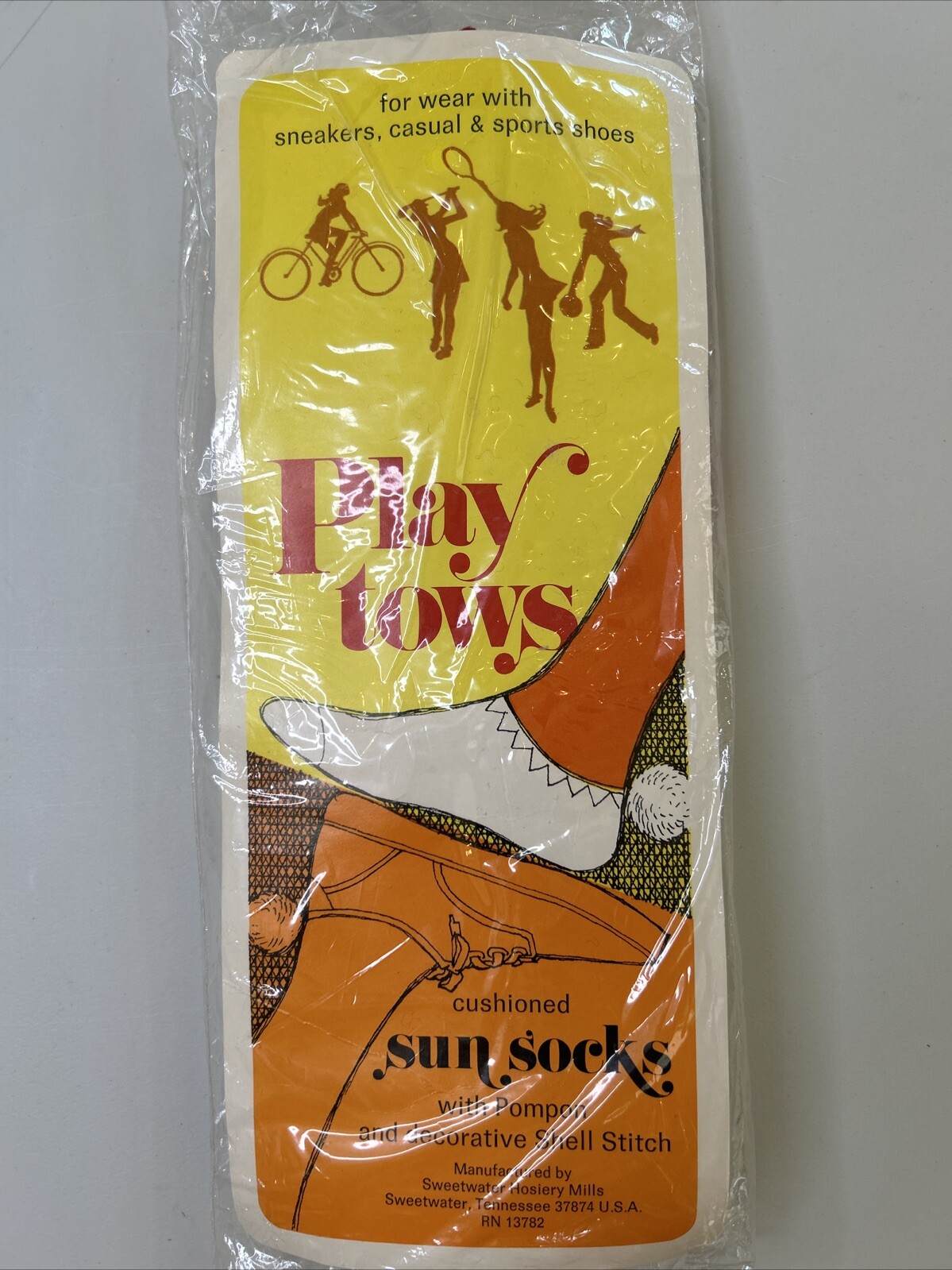 VTG Socks Booties Acrylic Women’s 70s Pom Play Tows Sweetwater 8-11 Orlon 80s.