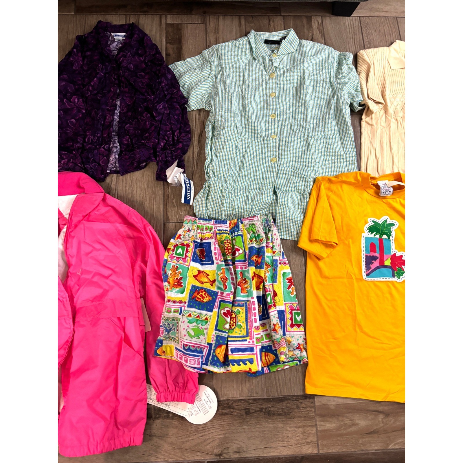 Vtg 90s Womens Clothing Lot 8pc NOS Pendleton Floral Skirts Blouses Windbreaker