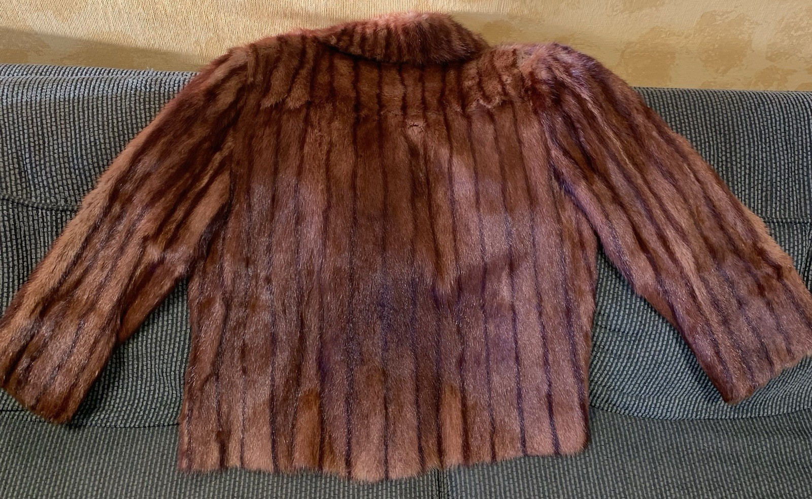 ❤BEAUTIFUL VINTAGE BROWN MINK FUR COAT JACKET