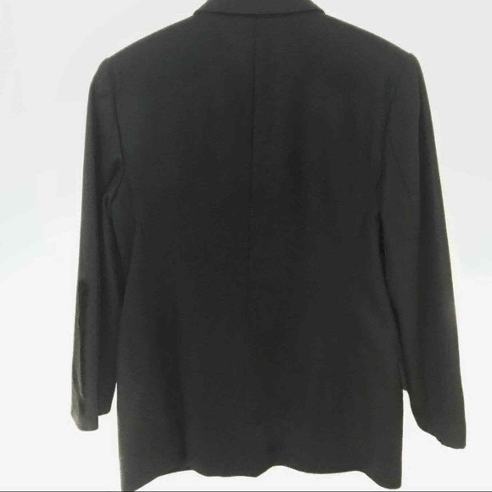 Career Blazer Worthington Womens Size 12 P Black Long Sleeve Collared Vintage