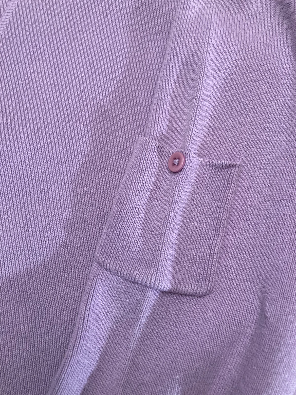 Vintage Purple Knit Top Size XL Y2K 2000s Retro Lilac Classic Casual Long Sleeve