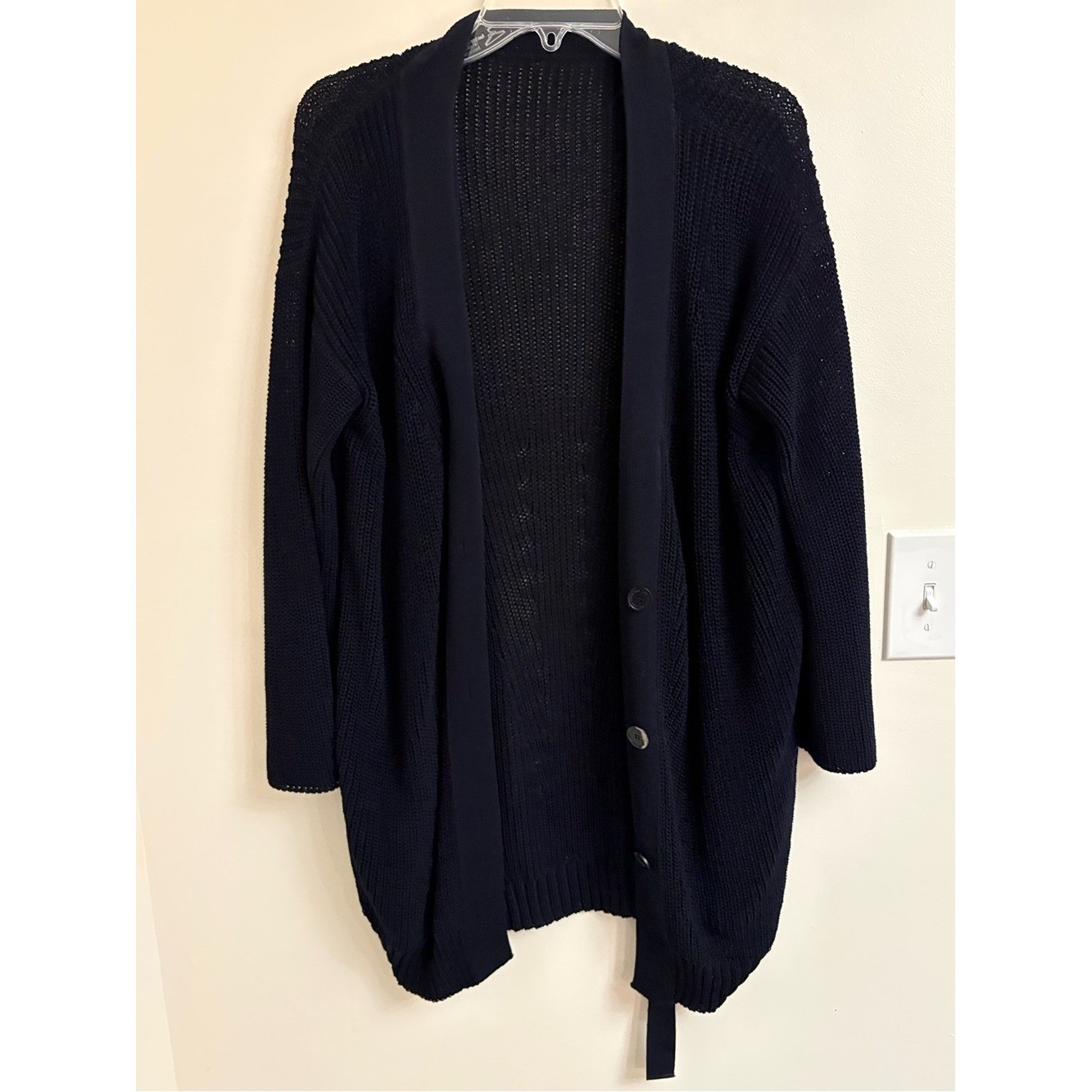 Les Copains Italy Oversized Cotton Cocoon Cardigan S Luxury quiet luxury
