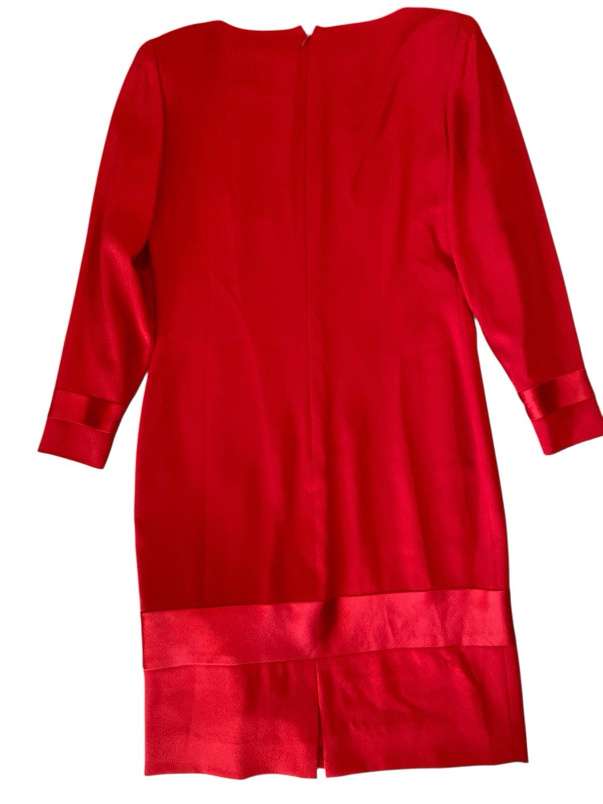 Vtg Don Elliot Red Cocktail Dress for Frances Brewster Bow Detail 80s Coquette