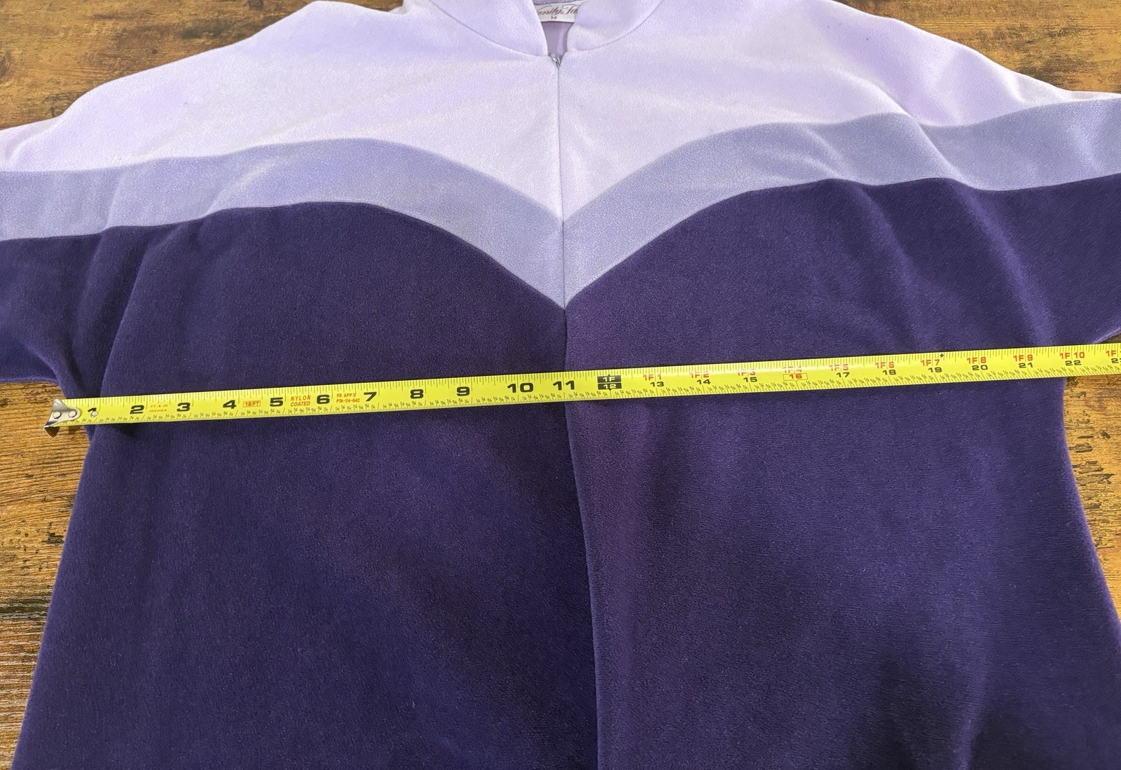 Housecoat Nap Dress Vanity Fair Vintage Velour Bathrobe Purple 60s 70s Sz M