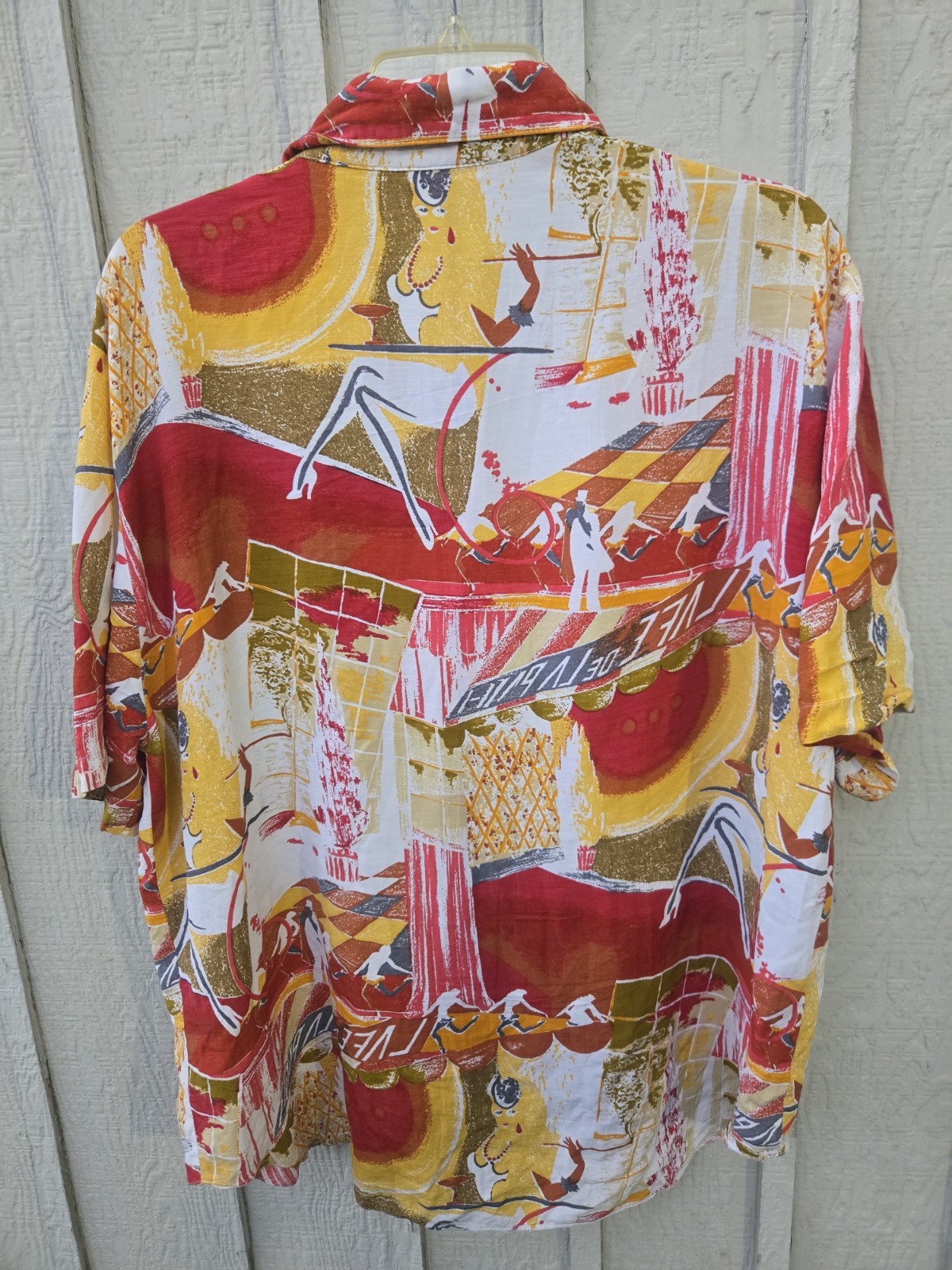 Vintage 80s/90s Made in West Germany Abstract Art Print Resort Shirt – Size L/XL