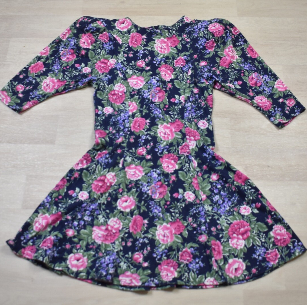 80s Byer Too! Prarie Mini Skate Dress Floral Coquette Size 9 VTG