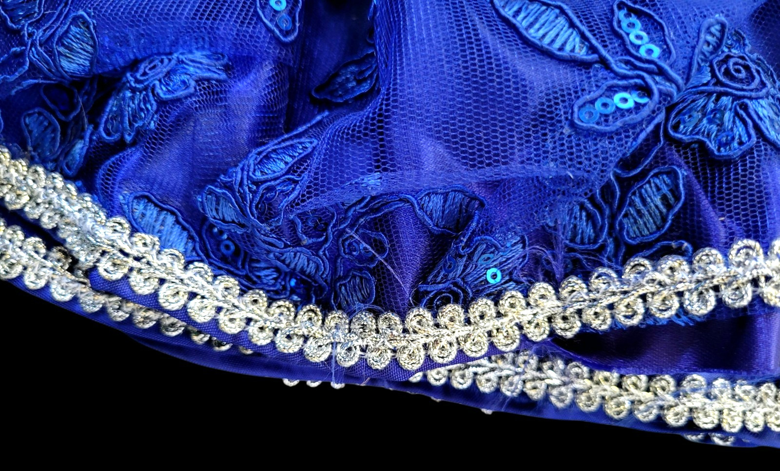 Amazing Broadway Theatre Cabaret Ruffled Showgirl Flamenco Style Skirt.