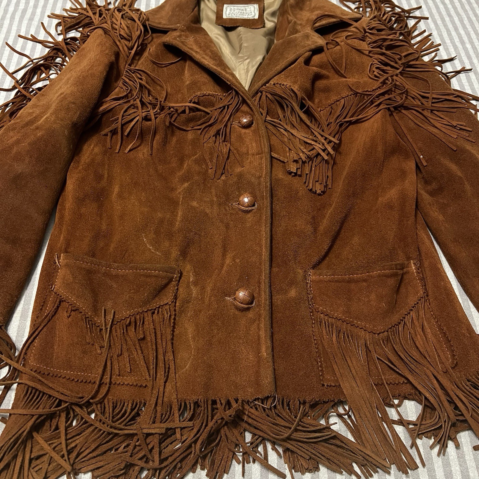 Vintage H Bar C Western Jacket Suede Leather California Ranchwear 1980s