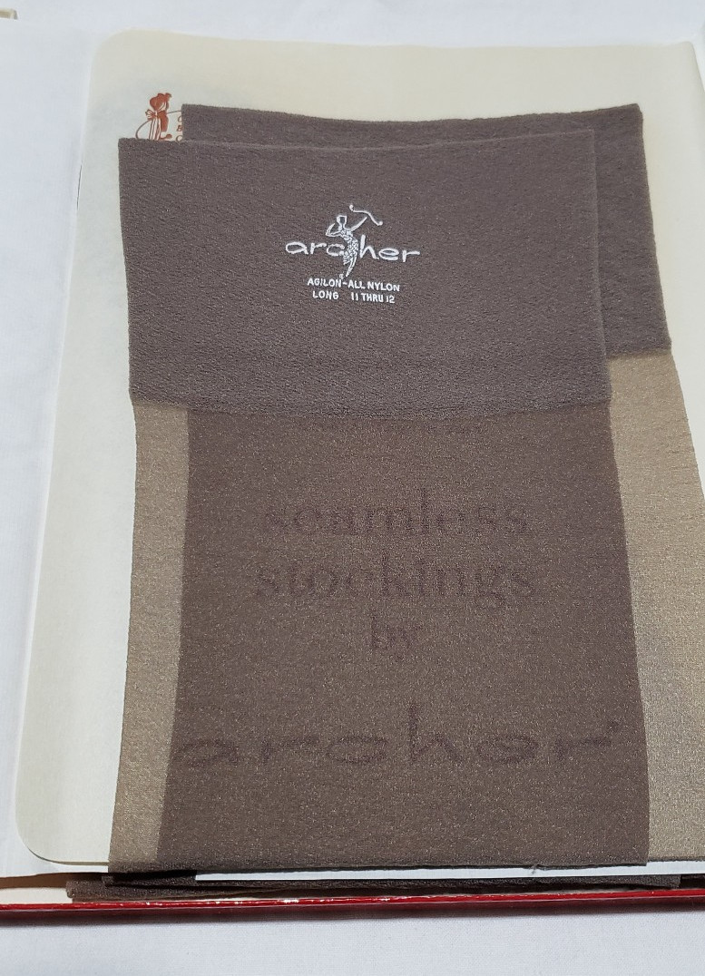 3 Vintage Archer Stretch Top 690 Heel & Toe Star Beige Size 11 L Nylon Stockings