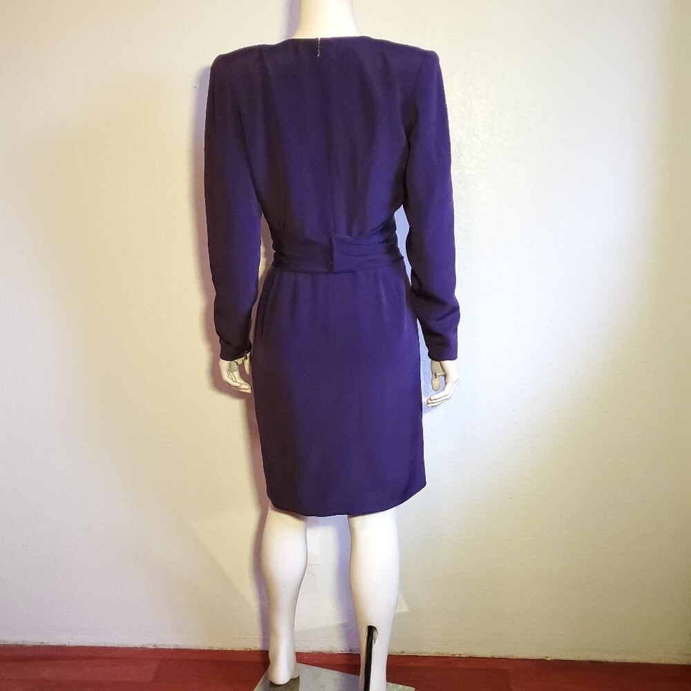 Vintage 80s Designer Purple Gown Stanley Platos