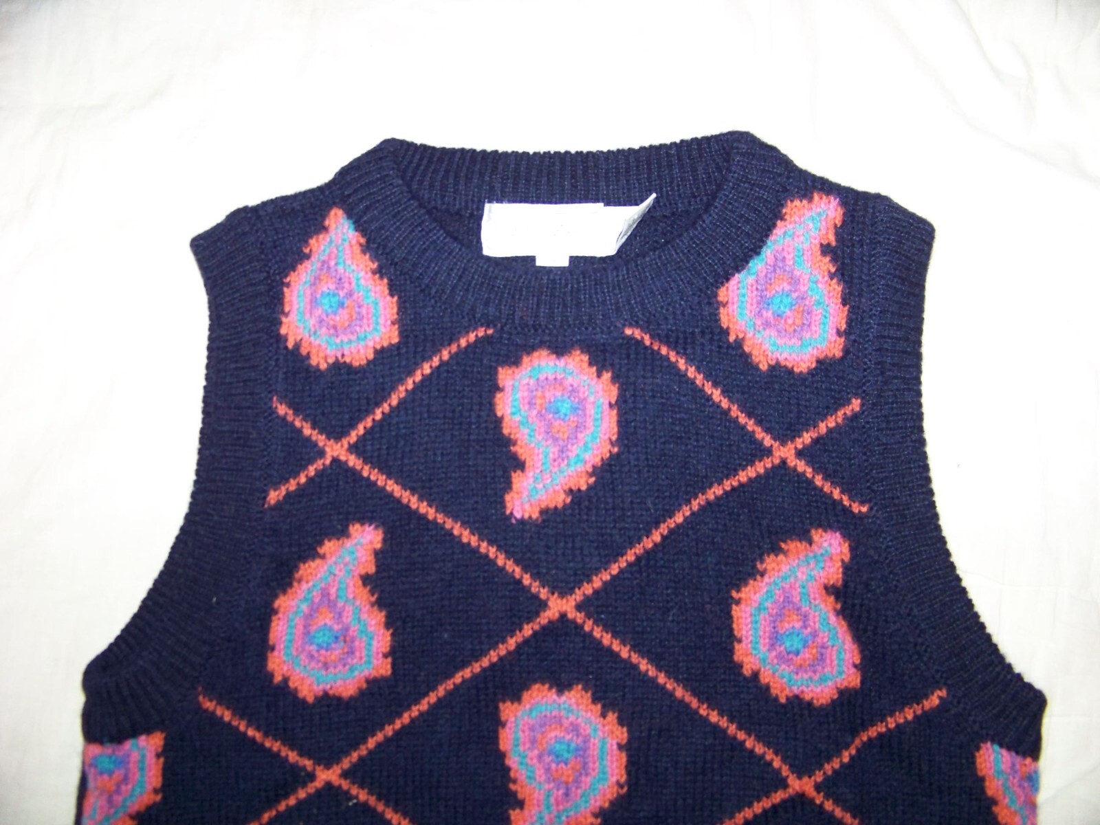 Vintage The Eagle’s Eye Sweater Vest – M – Shetland Wool