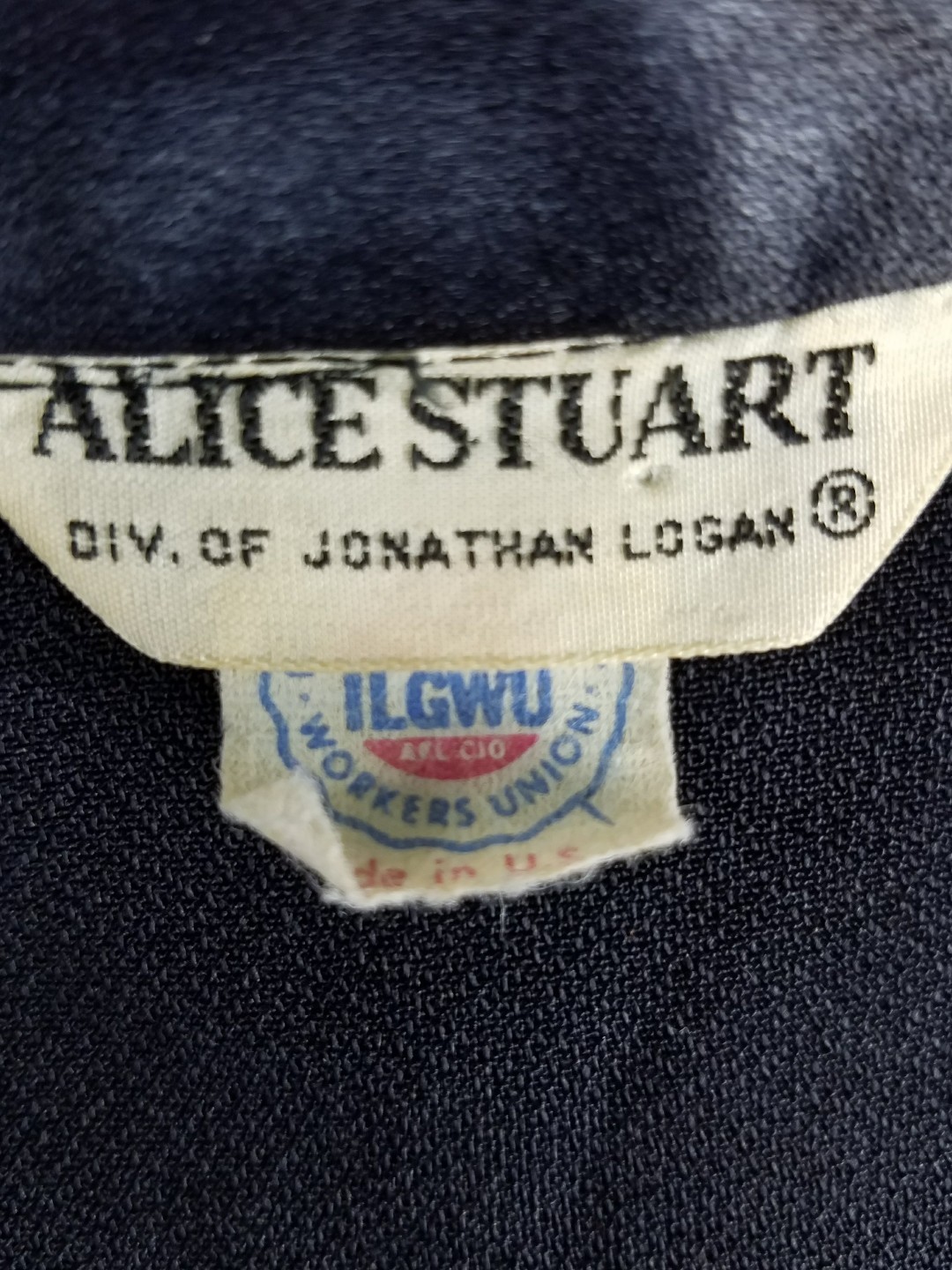 Vintage Alice Stuart Jonathan Logan Shirt Asian Black Satin Floral Frog Clasp