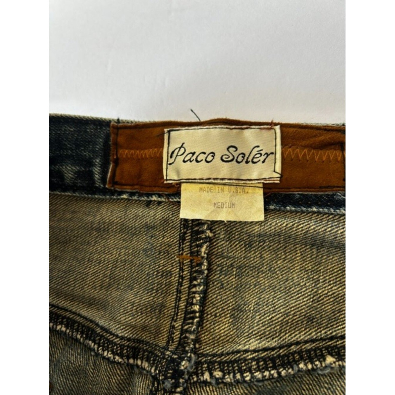 Ladies Vintage Artisan Denim Midi Skirt.