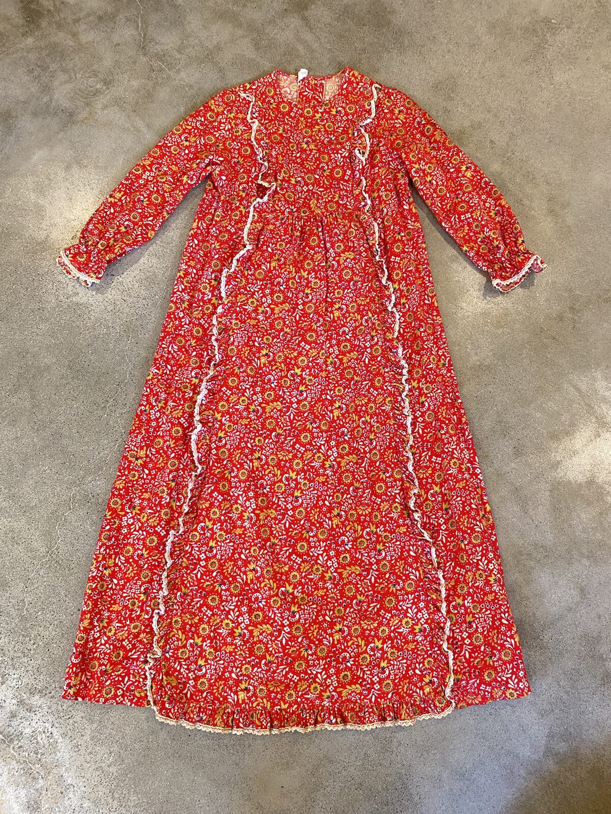 Vintage 60’s Juli of Slumbertogs Paisley Boho Nightgown Loungewear cotton 11