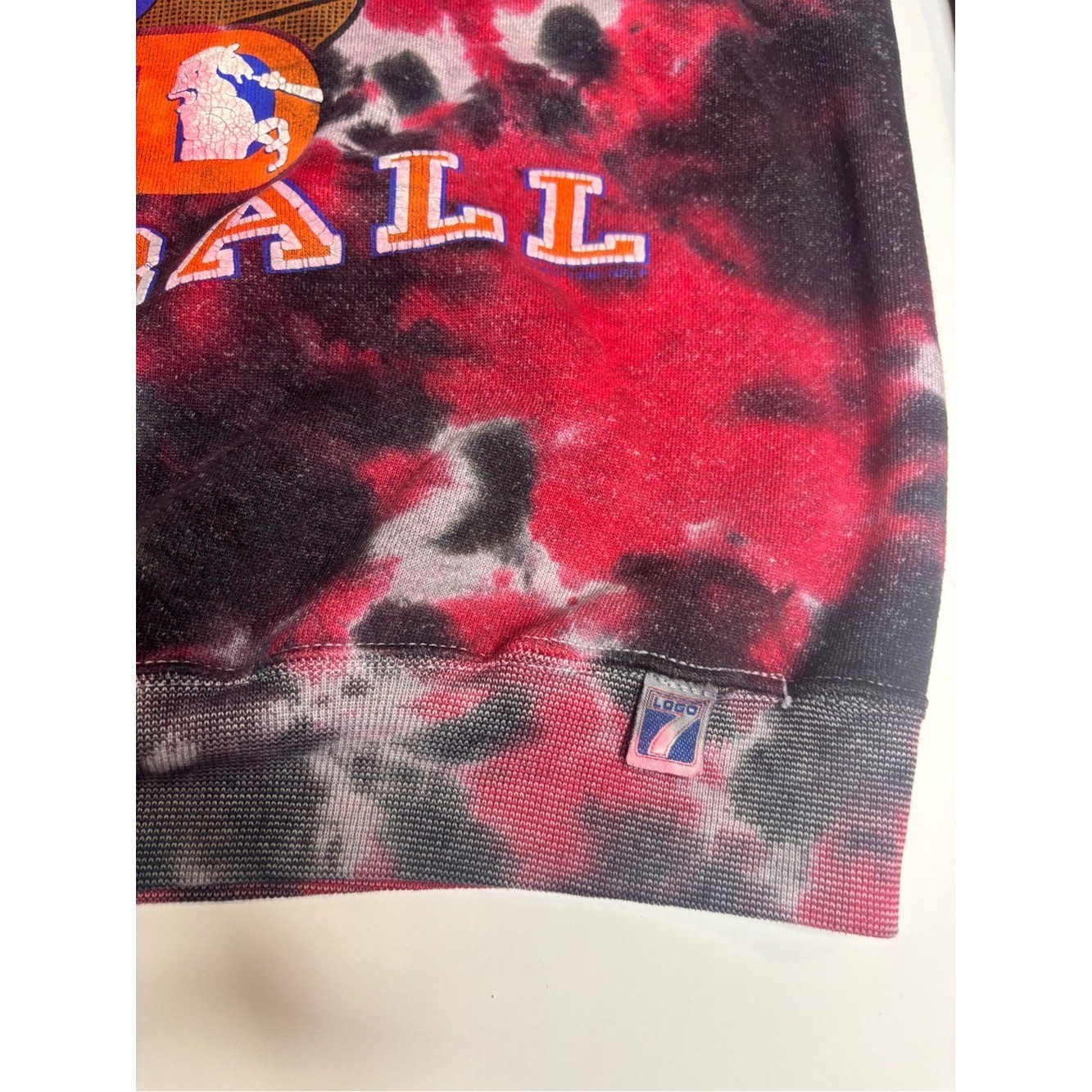 Vintage Denver Broncos Tie Dye Sweatshirt Furst of a Kind Rework Logo 7 Crewneck