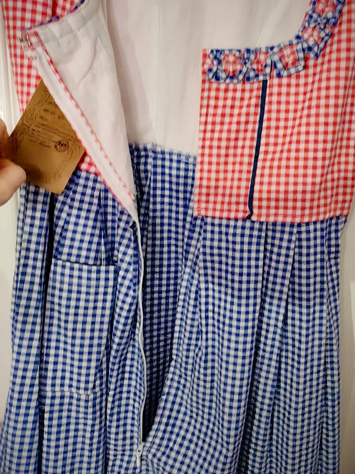 OSCAR Munchner Bavaria Trachten Authentic German Dress38 Cotton Zipper Plaid Tag