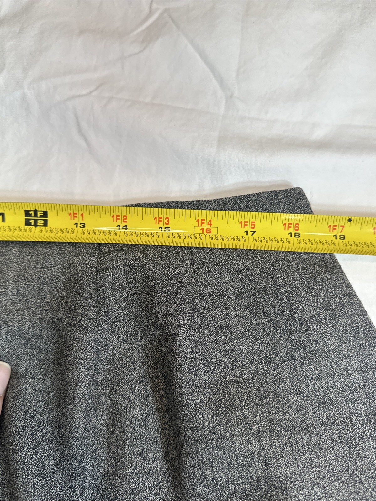 100 Wool Tailored Lined Pencil Skirt Preppy Academia Career Office Gray Women 18