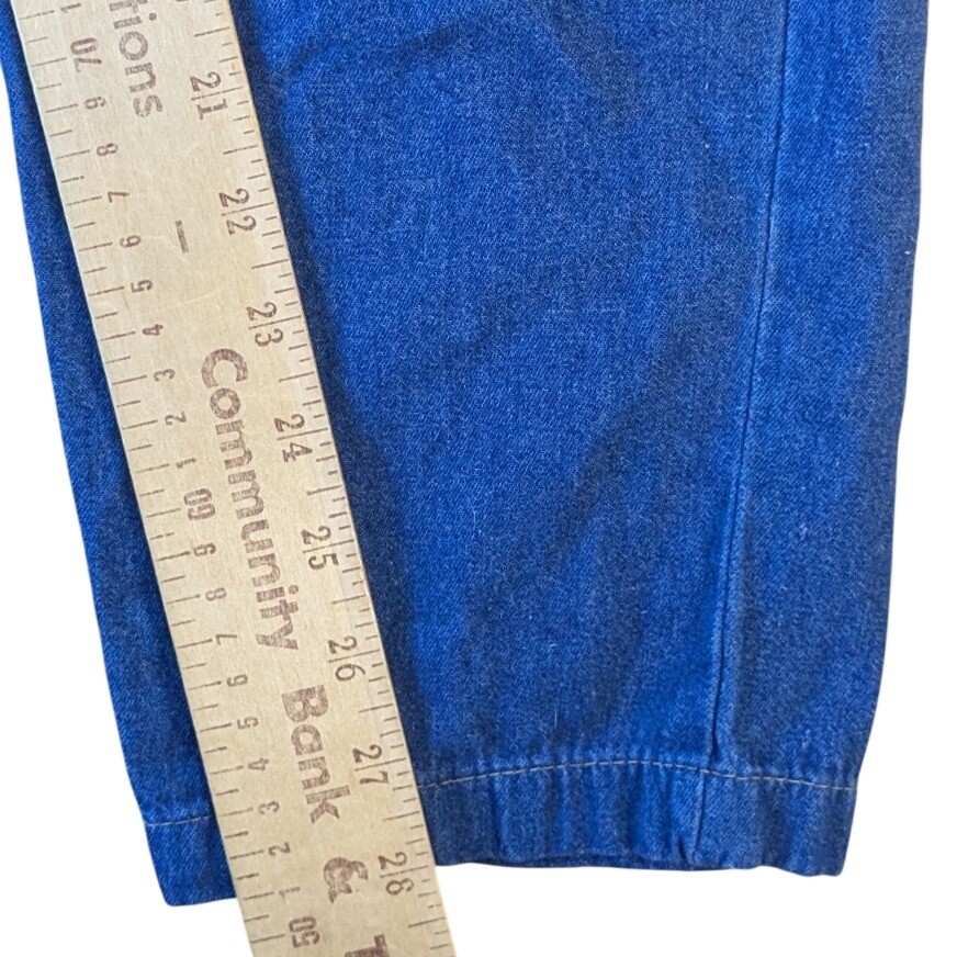 Vintage Dreams Denim Jumpsuit Womens 10 Blue Cotton Utility Boiler Suit Pleated