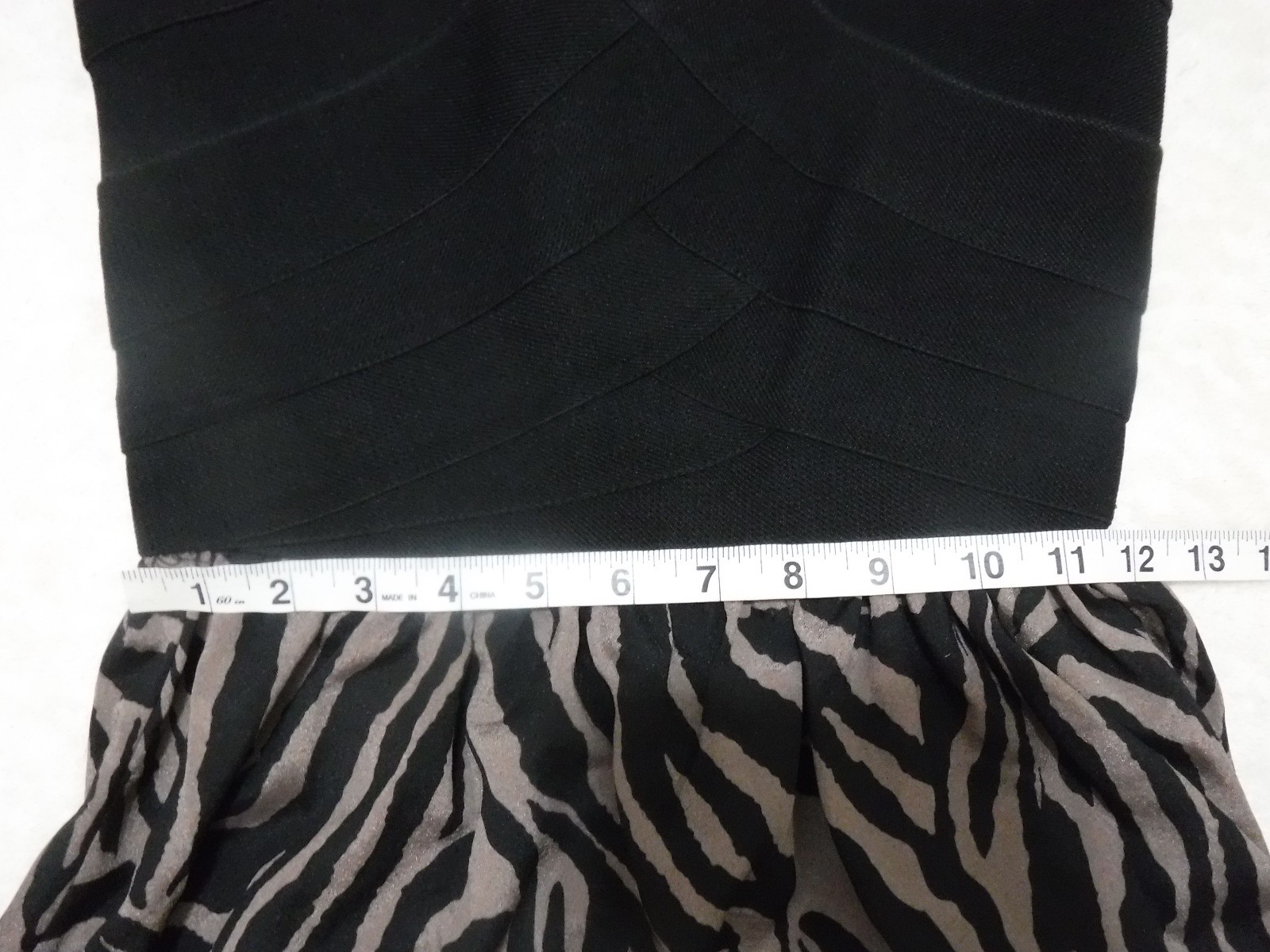 VTG 90s NWT FREDERICKS of HOLLYWOOD Bustier Asymmetrical Animal Print Dress Sm