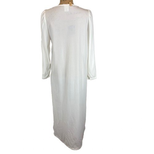 Vintage Motherhood Maternity Nursing Nightgown Victorian Style Ivory Medium
