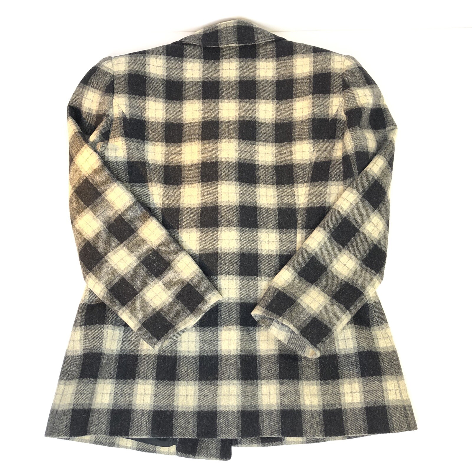 Vtg Carlisle Wool Plaid Blazer Yellow 90s Preppy Clueless Cher Style Toggle Sz 4