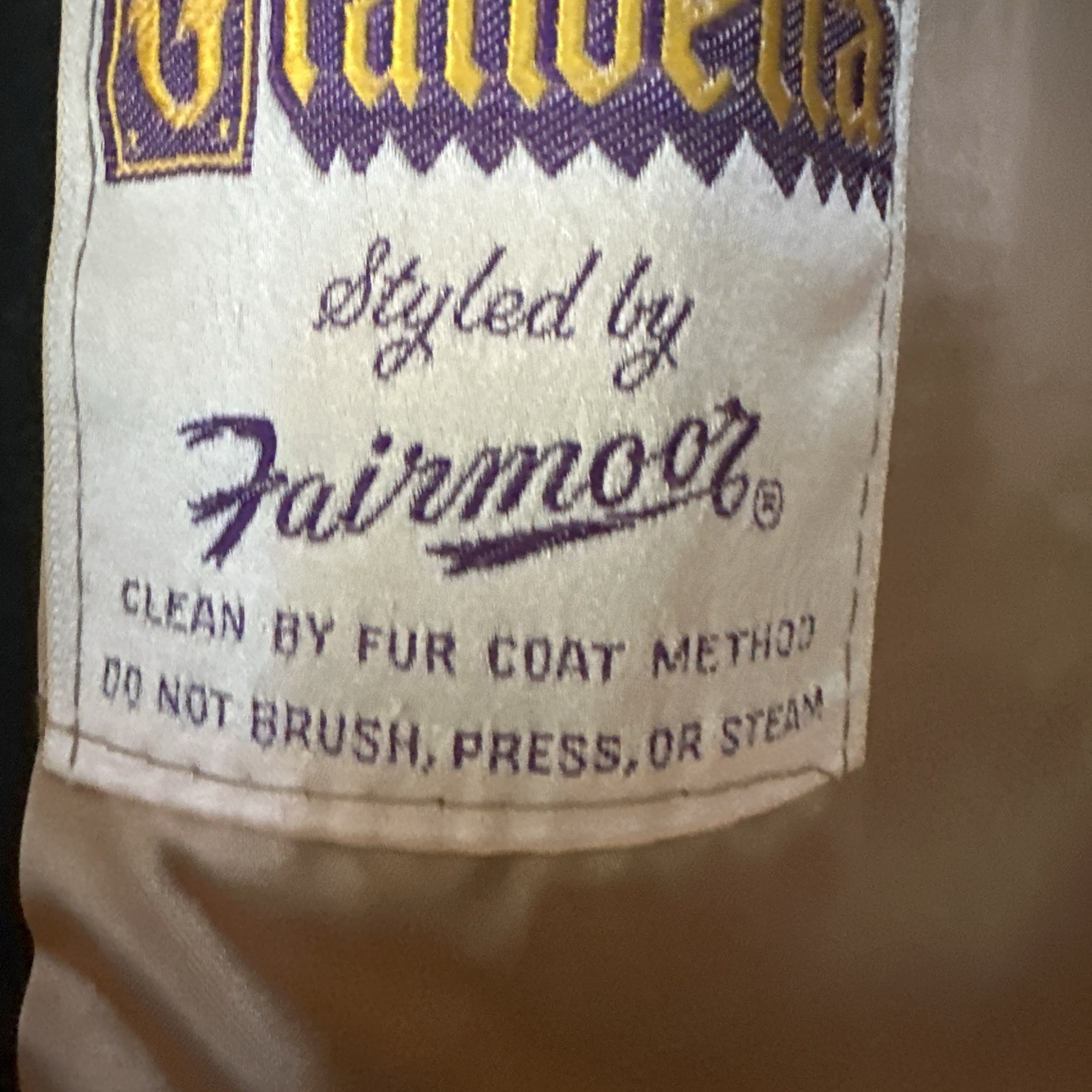 Vintage Grandella Faux Fur Car Coat With Belt. Classic and Elegant. Faux Mink.