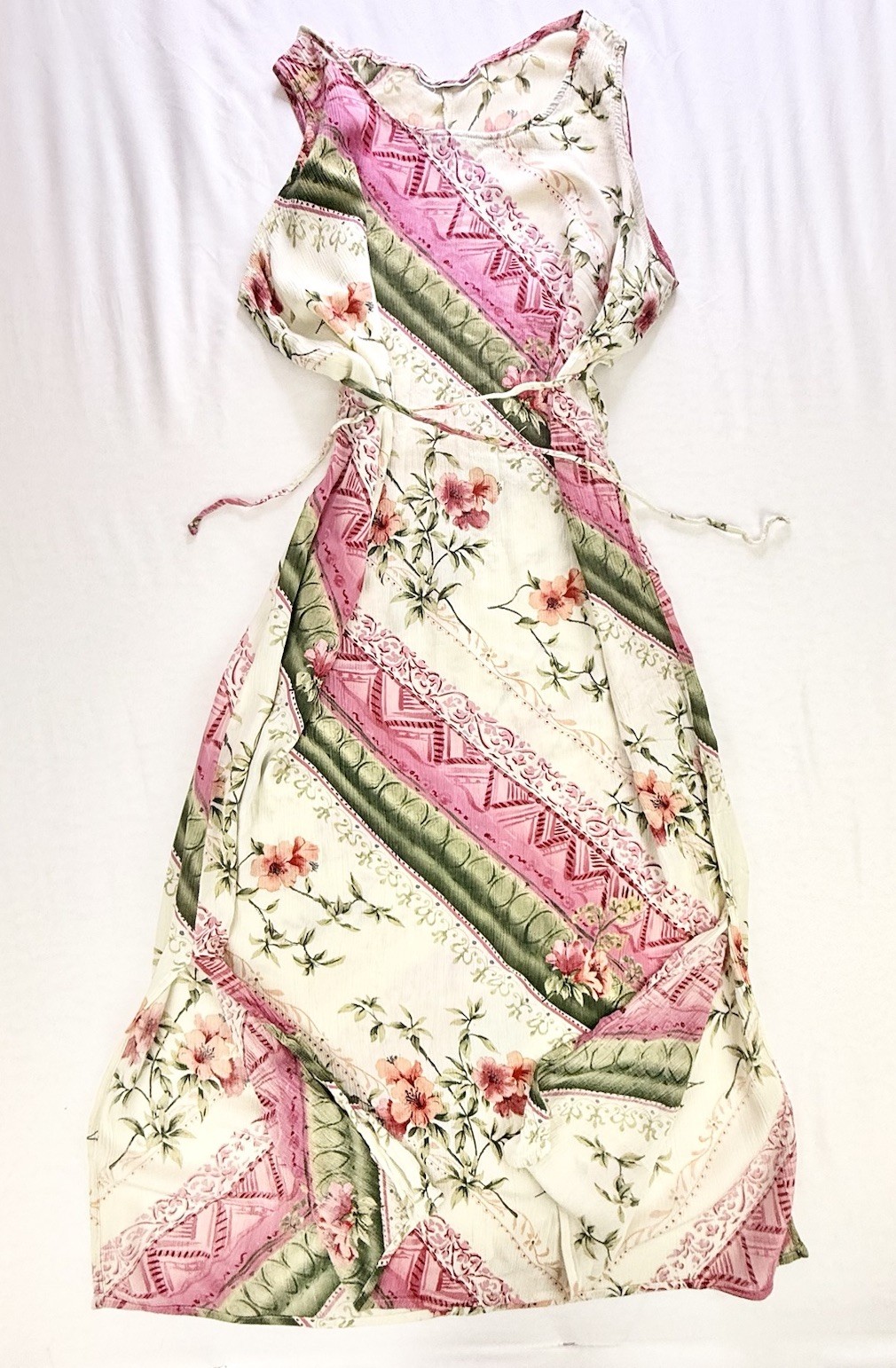 Vintage RK Original 90s Pink and Green Down in Kokomo shift dress