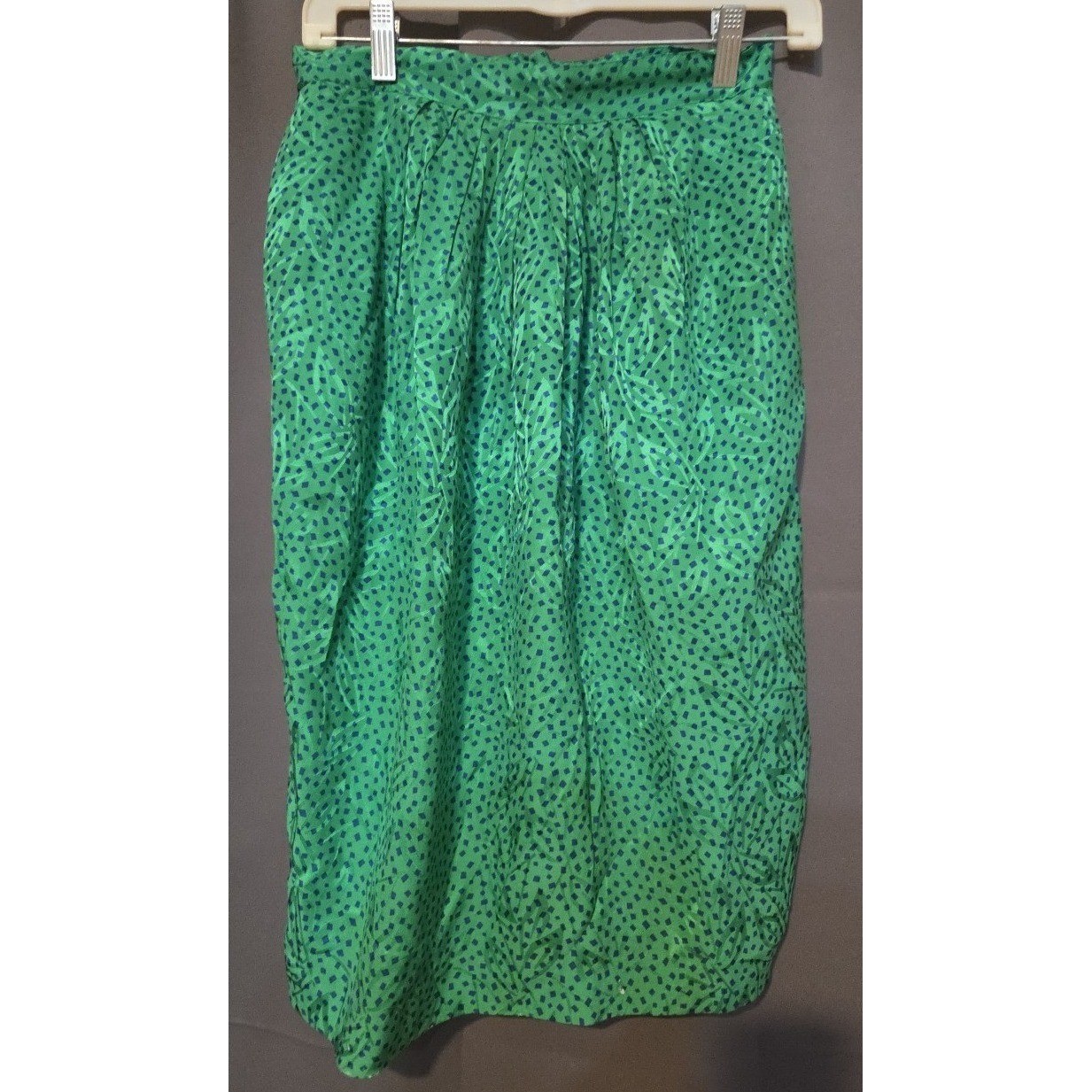 Liz Claiborne Collection Green Silk Leaf Print Skirt Suit Set, Women’s Size 6