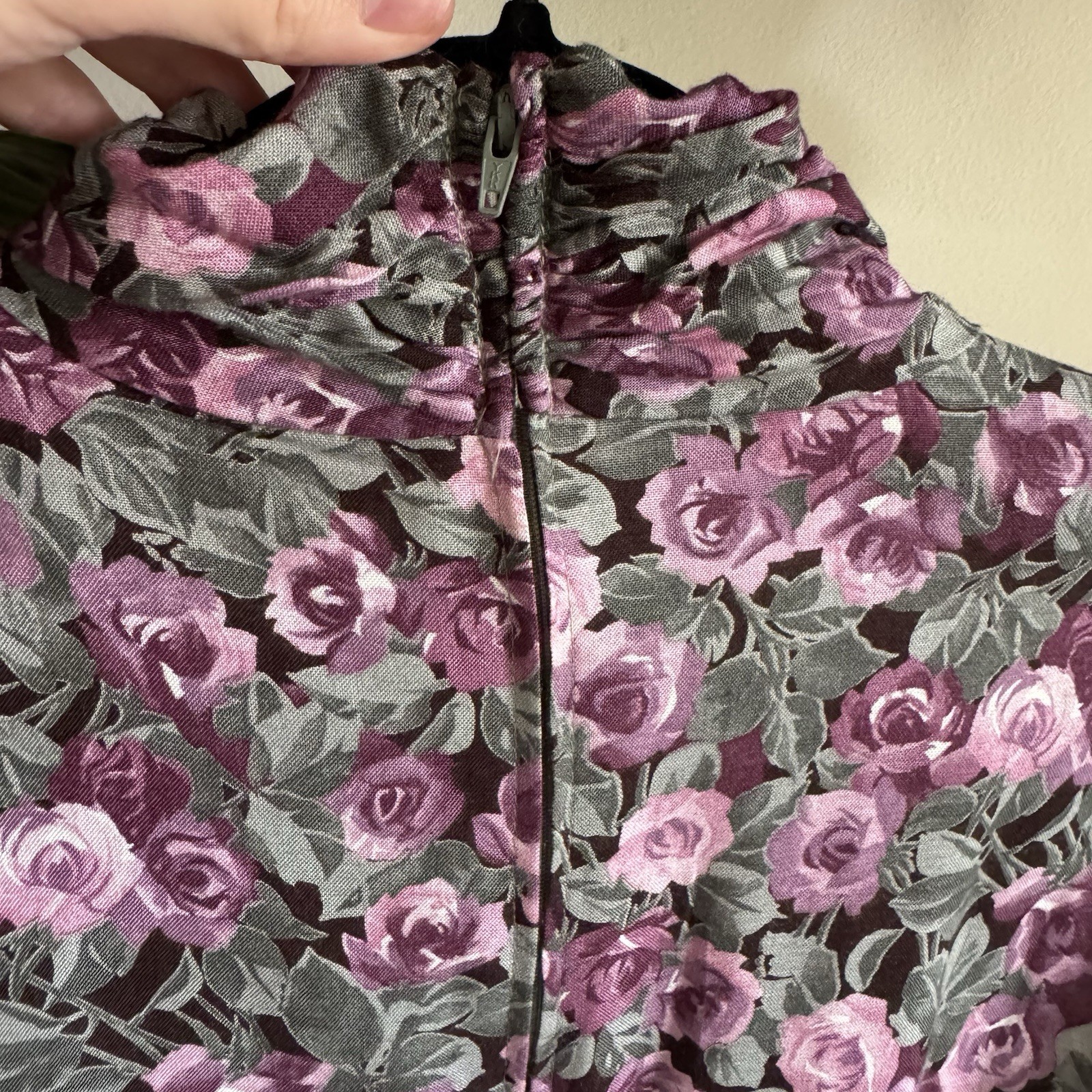 Vintage 80s Jessica Howard Mitchell Rodbell Floral Midi Dress Belted Petite 12