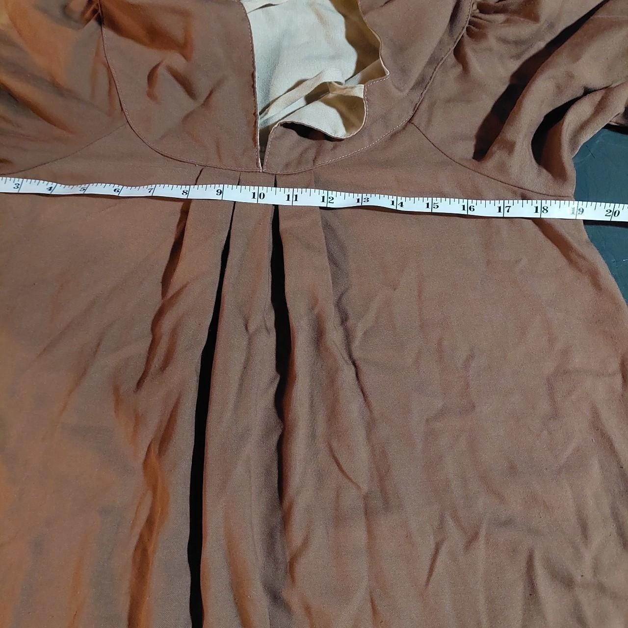 Vintage 70’s brown and tan house dress.
