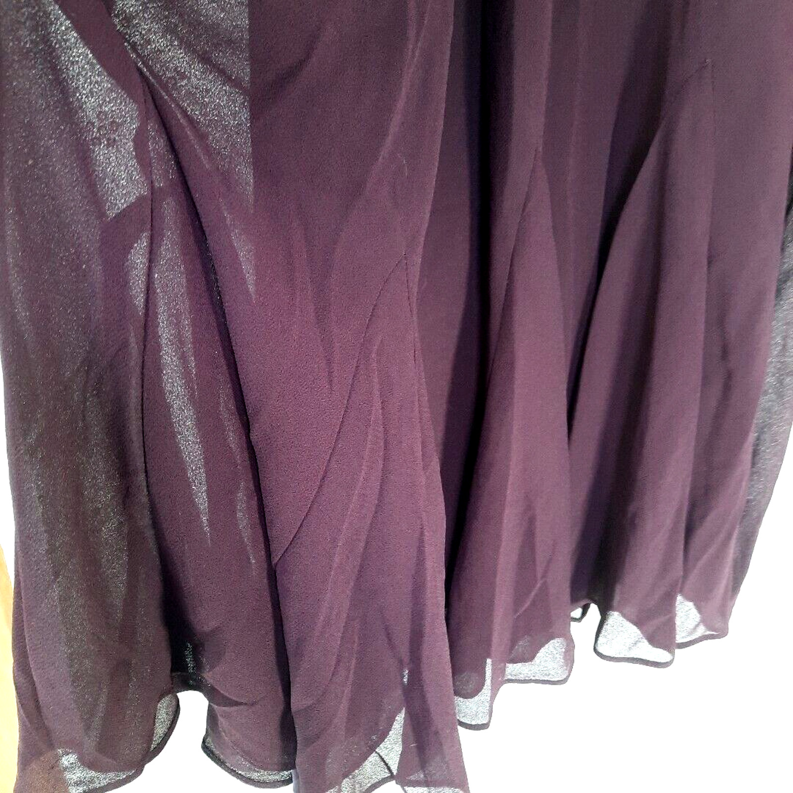 Vintage R&M RIchard Beaded Sheer Maxi Dress Sz 14 Burgundy Whimsigoth Dark Fairy