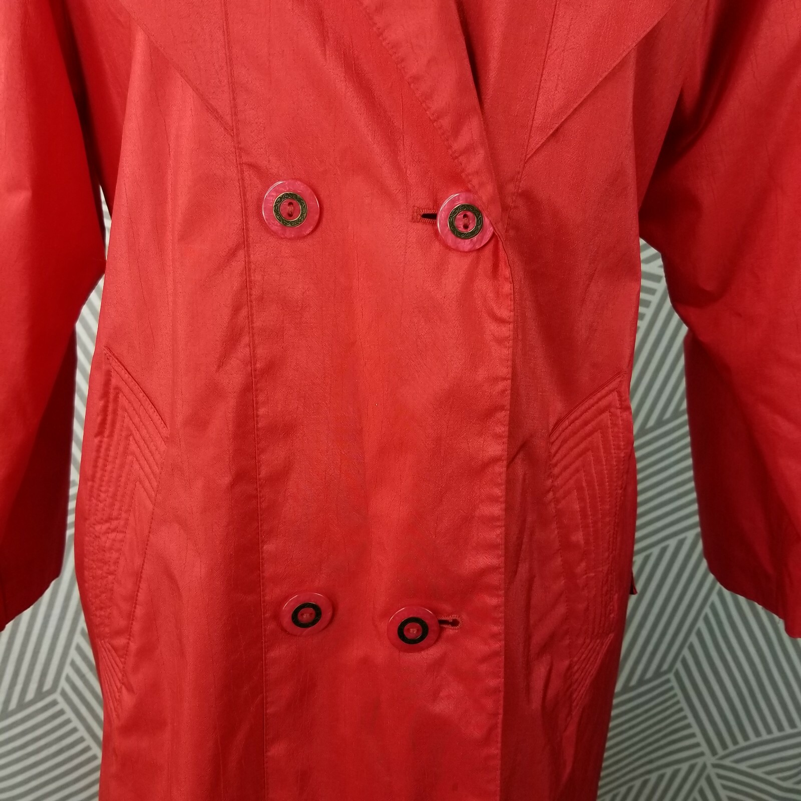Vintage Womens Trench Coat size 7/8 long Raincoat professional Cosplay costume