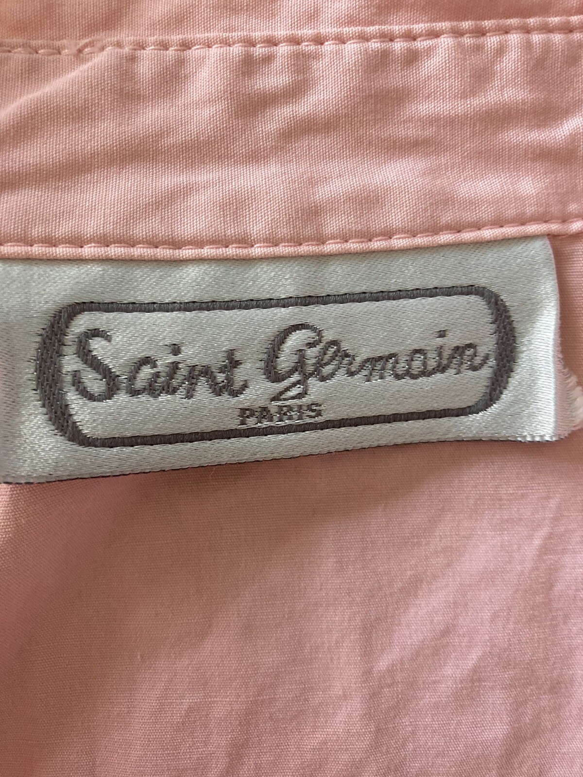 Vintage Saint Germain Paris Pink Jumpsuit Cotton Long Sleeve S/M