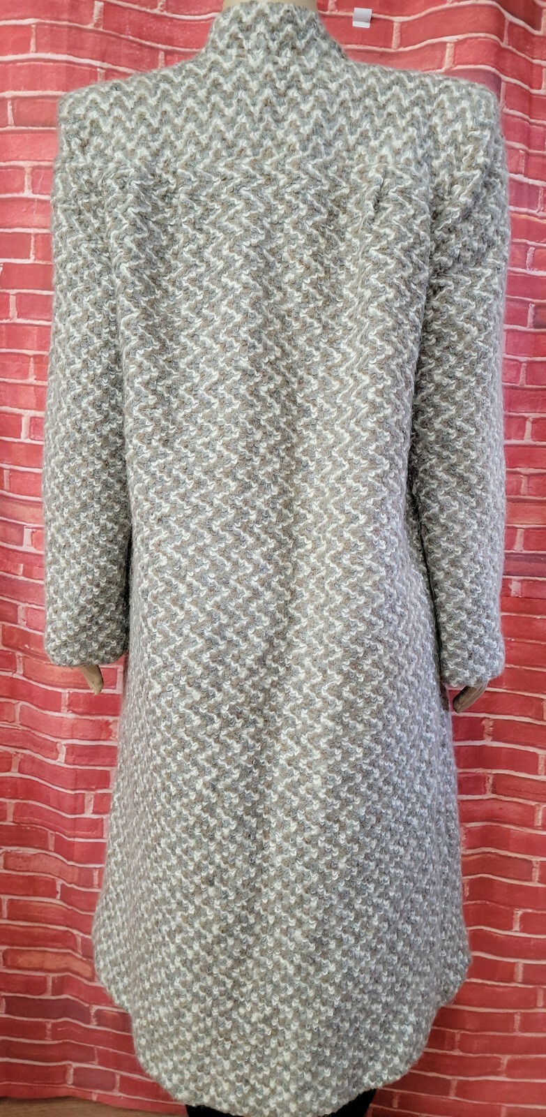 MJ Seattle Vintage 70’s Gray Womens Lined Coat W/Pockets Mohair Size M #CB2
