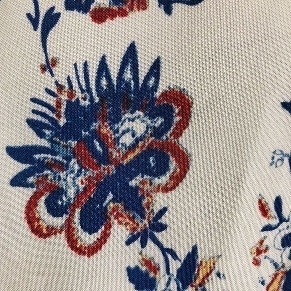 4our Dreamers Cream Floral Boho Peasant Top Romantic Prairie Cottagecore XS