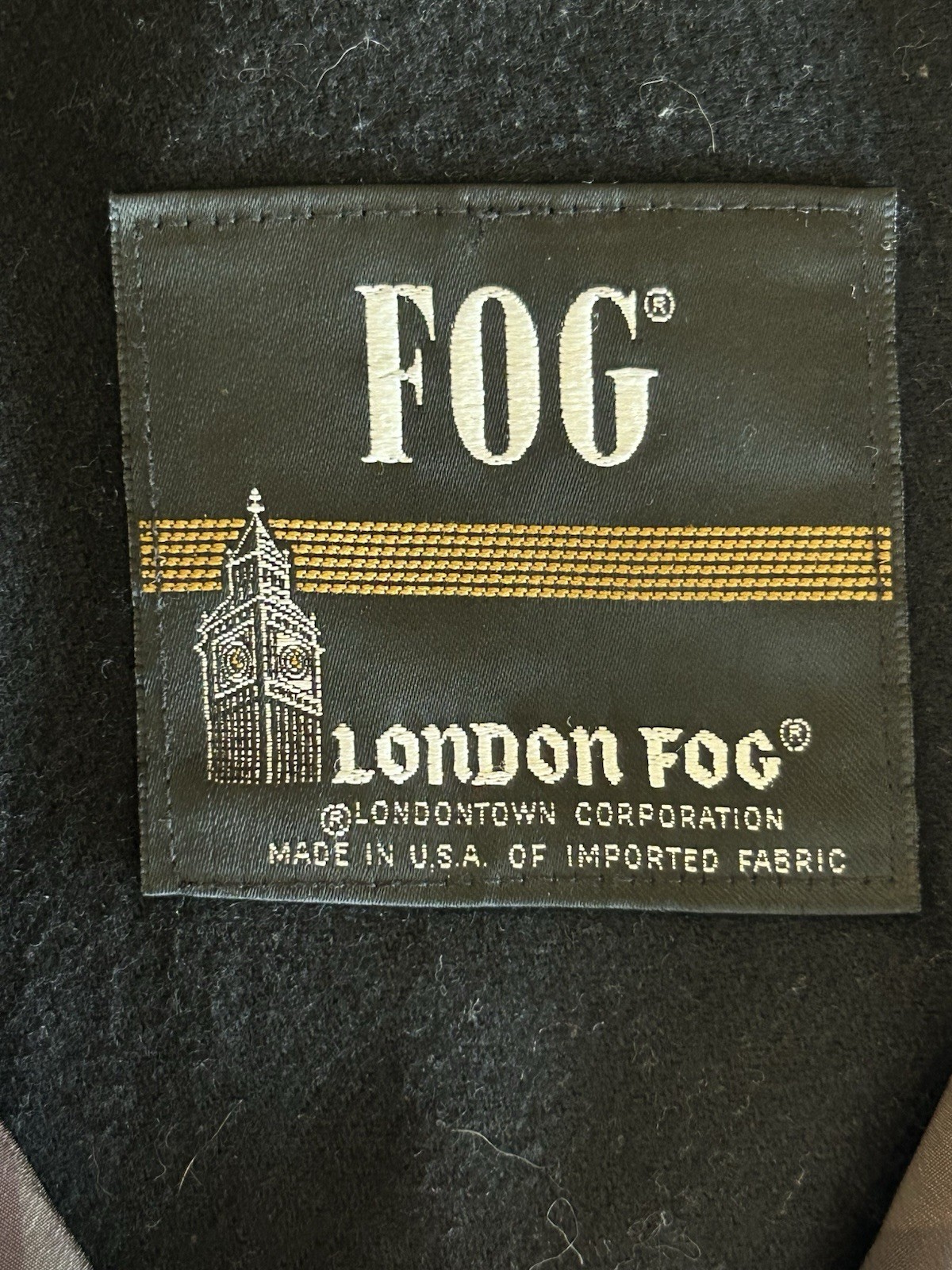 Vintage 90s London Fog Women’s 6 Abstract City Camouflage Trench Coat Wool Lined