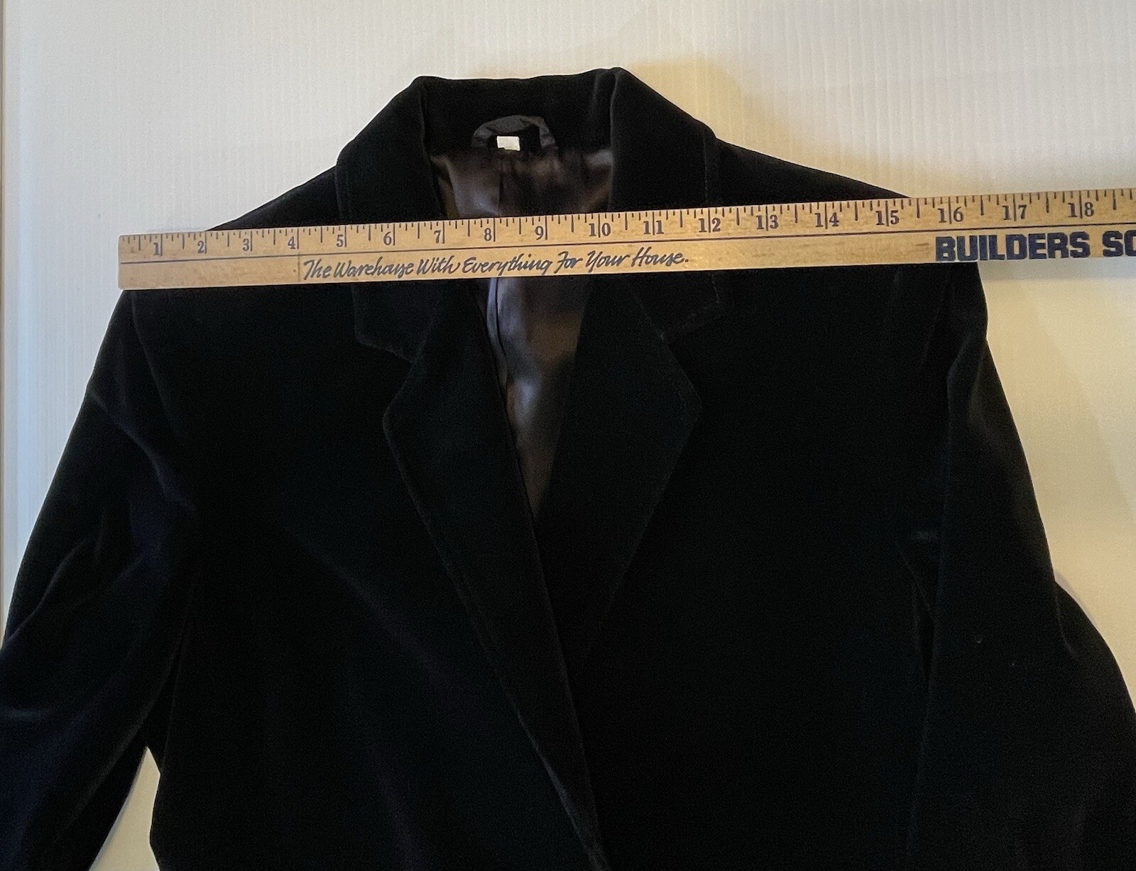 Vintage The Fashion Place Sears Black Velvet Blazer 2 Button Size 8 1980s Preppy