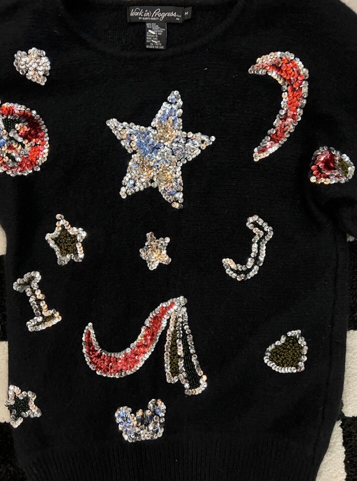 VINTAGE 80s angora Work in Progress by Gladys Bagley sweater