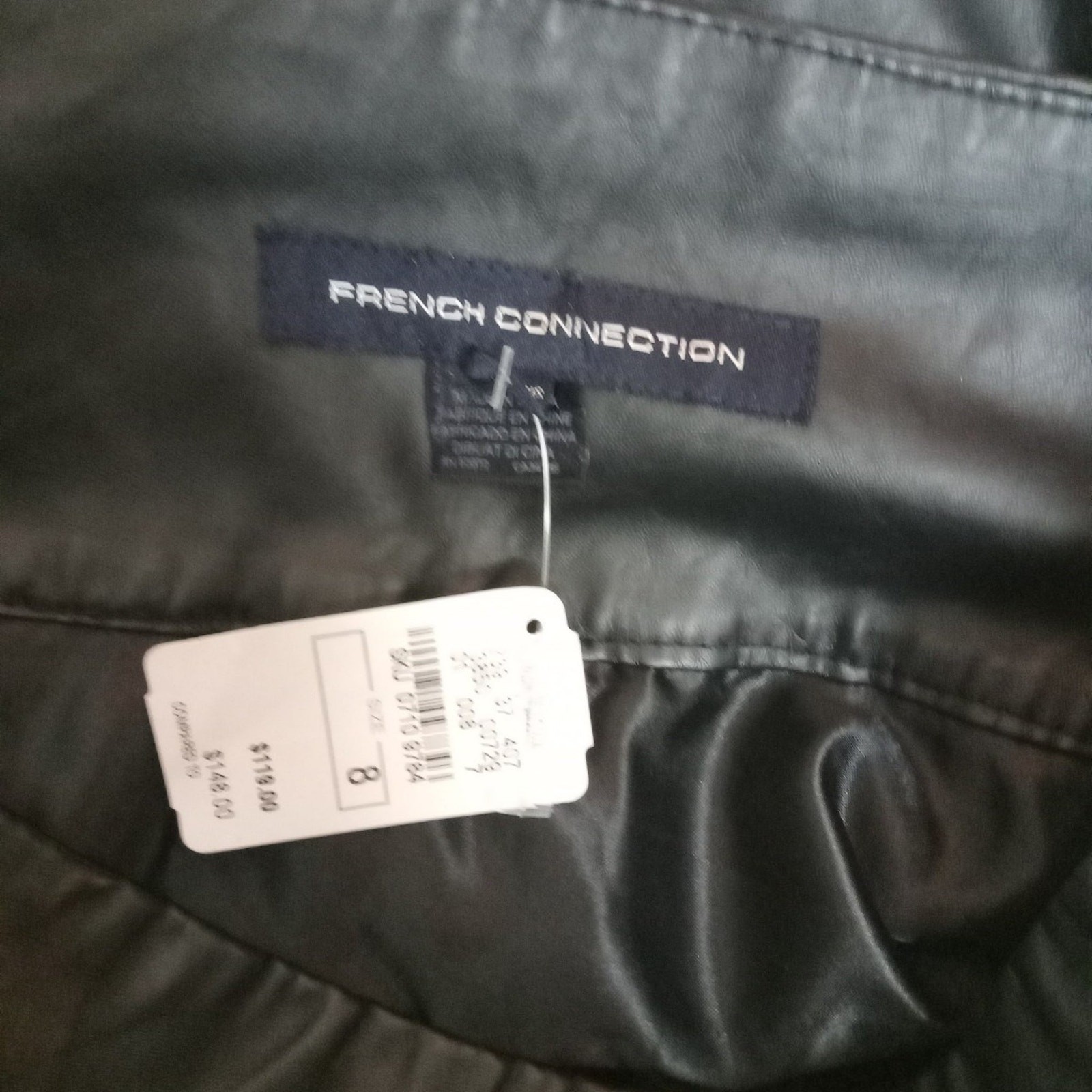 French Connections Pleather skirt size 8 NWT
