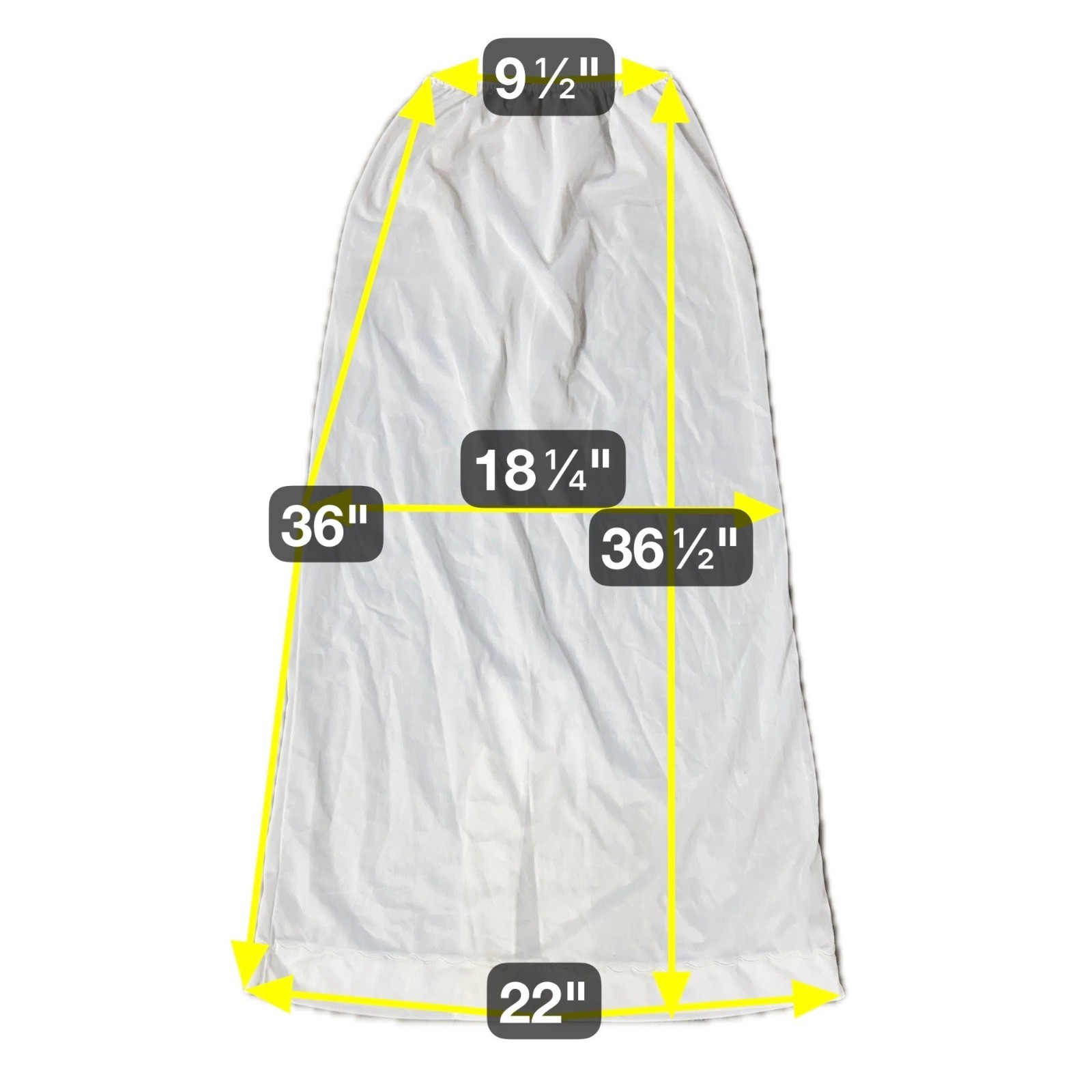 Vintage Long Dress Slip White Nylon Elastic Waist Movie Star USA Medium