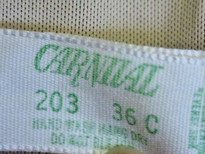 Vintage Carnival longline bra Size 36C Nude Beige Bridal Corset Mint Strapless