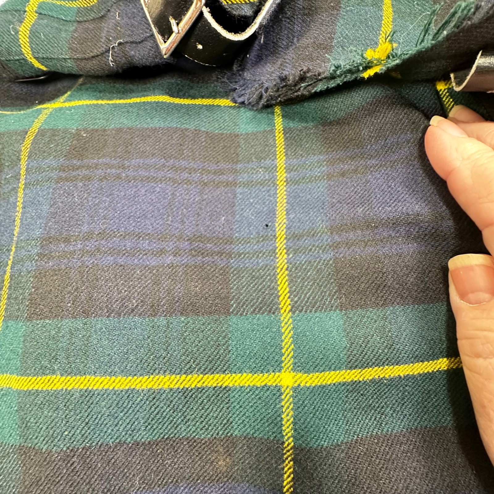 Scotch House Wool Kilt Gordon Tartan Skirt Black Watch Tartan Womens 20 Scotland