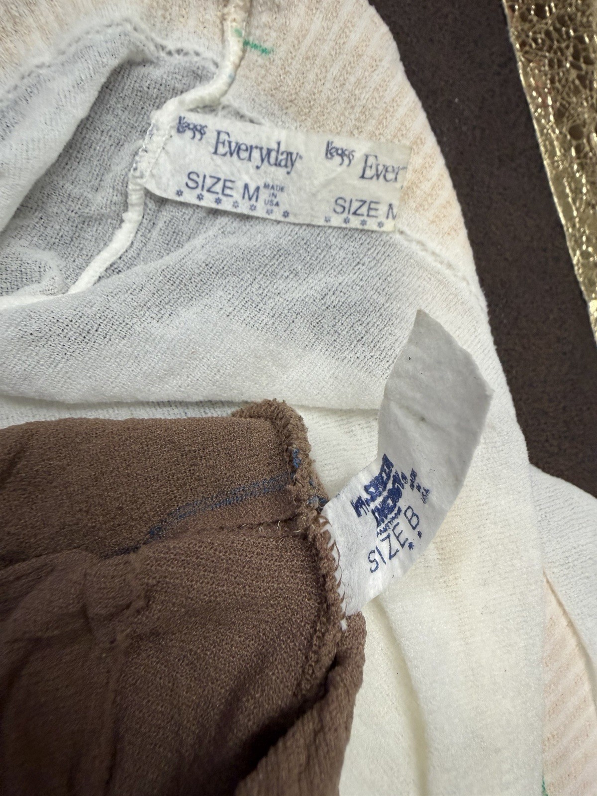 LOT of Vintage PANTYHOSE 6 Pair Nude Flesh Black Brown Hosiery Craft Wear Used